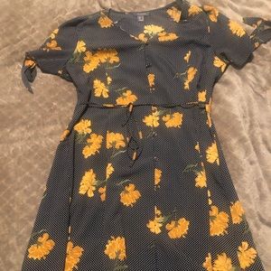 Short, fun,  and bright floral print mini dress